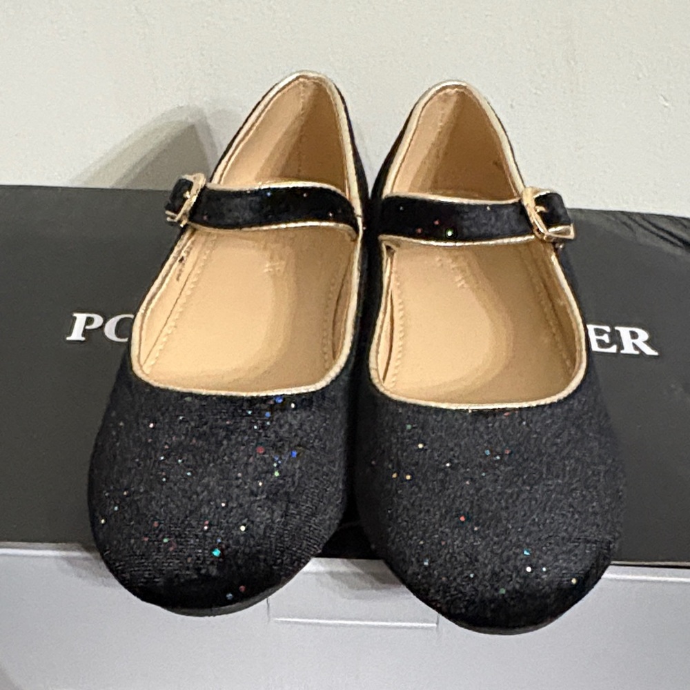 J. Crew Factory Black Glitter Dress Shoes